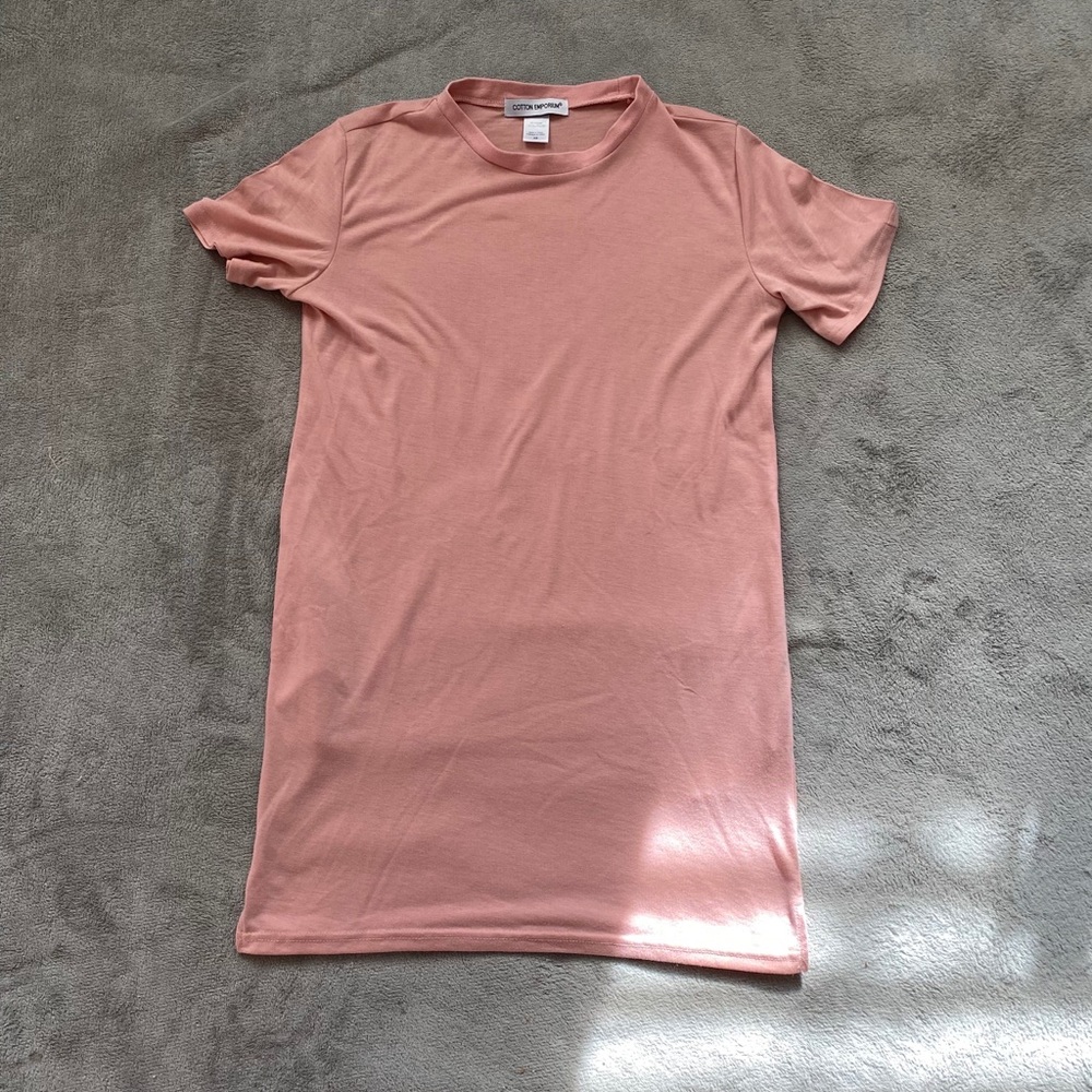 Pink T Shirt Dress, XS